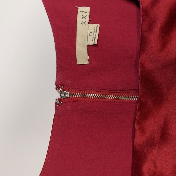 Forever 21 XXI Red Dress Sleeveless Lined Size M - Picture 8 of 13